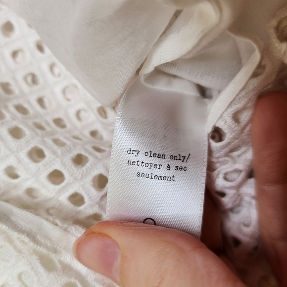 Rag & Bone White Cotton Eyelet Lace Lakewood Skirt 4 - Picture 7 of 7